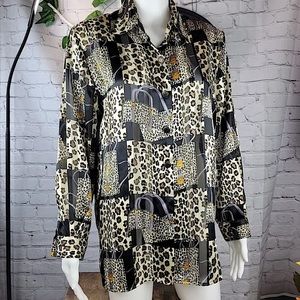Unbranded Fashion-Inspired black and gold shirt blouse